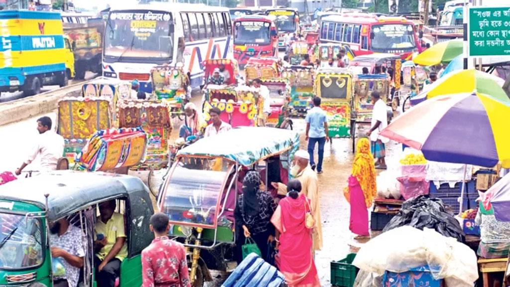 ঢাকা-ময়মনসিংহ মহাসড়কে অবৈধ স্ট্যান্ড–বাজার, ভোগাবে পথে পথে