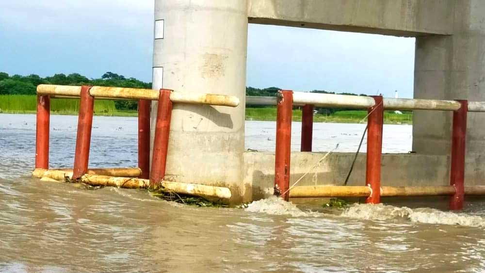 বাল্কহেডের ধাক্কায় ক্ষতিগ্রস্ত সেতু পরিদর্শন