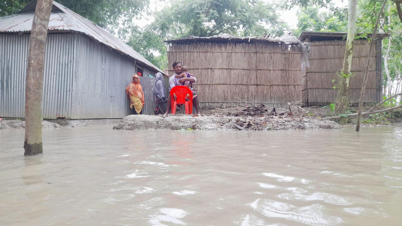 বিপৎসীমার ওপরে দুধকুমার, কুড়িগ্রামের নিম্নাঞ্চল প্লাবিত